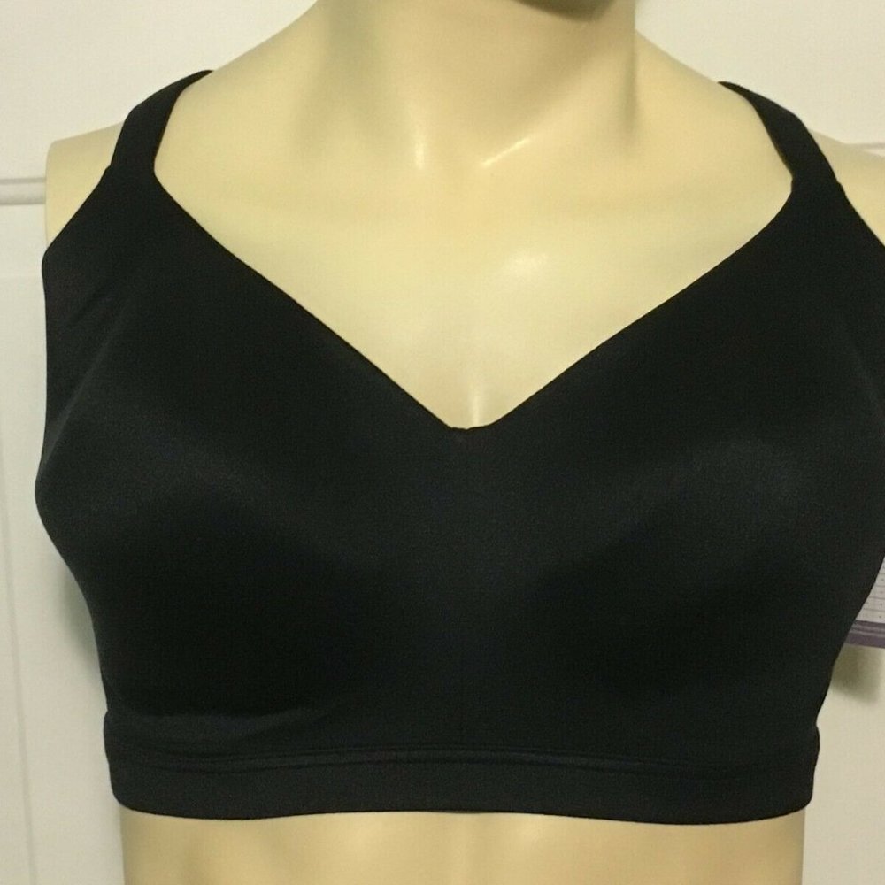 Catherines Bra Full Coverage Smooth No Wire Wireless Black Plus Size 50D